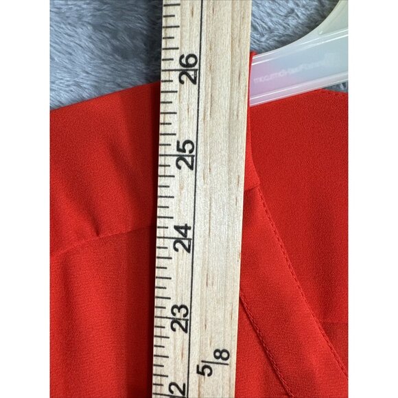 Roz & Ali Top Woman’s Small Red Blouse V Neck Shirt - Picture 13 of 16